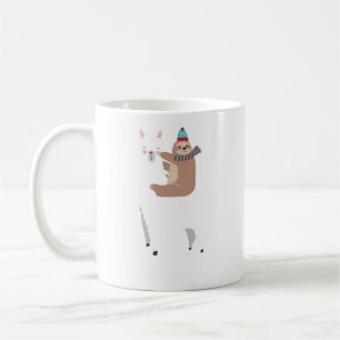 Caneca De Café Chapéu engraçado do papai noel do lenço do Nata