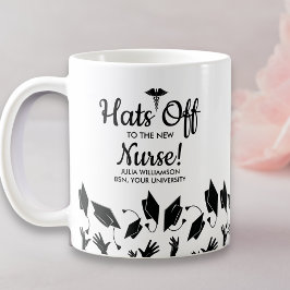 Caneca De Café Chapéus Da Escola De Pós-Graduação De Enfermagem