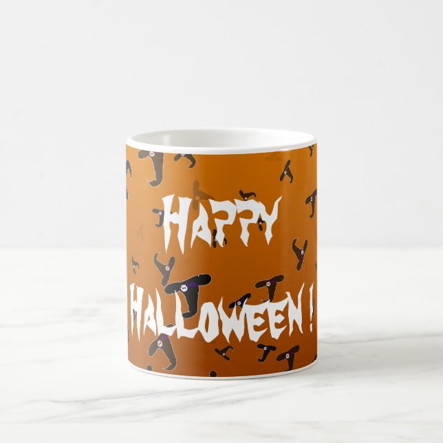 Caneca De Café Chapéus de Bruxa de Halloween (Centro)