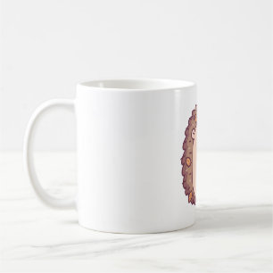 Caneca De Café Chapeuzinho Bonito Com Folhas De Outono E Bolota