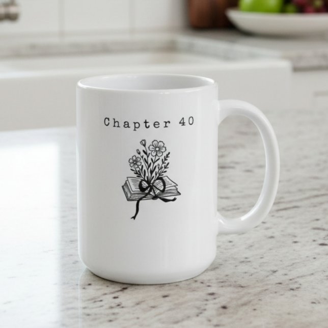 Caneca De Café Chapter 40 Coquette Book Wildflowers (Criador carregado)