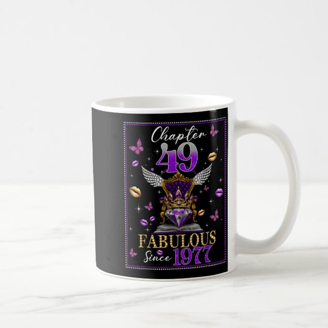 Caneca De Café Chapter 49 Fabulous Since 1977 49th Birthday Women (Direita)