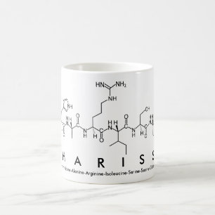 Caneca De Café Charisse peptide name mug
