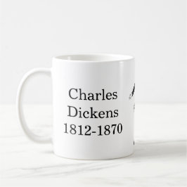 Caneca De Café Charles Dickens cita livros