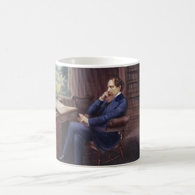 Caneca De Café Charles Dickens em seu estudo (Centro)