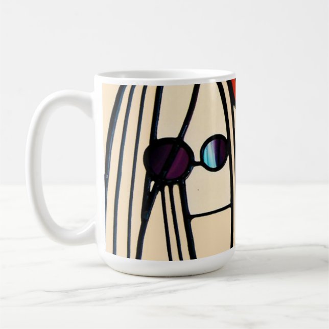 Caneca De Café Charles Rennie Mackintosh StainGlass (Esquerda)