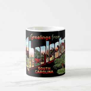 Caneca De Café Charleston Carolina do Sul Vintage Postcard Mug