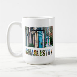 Caneca De Café Charleston South Carolina Rainbow Row Houses