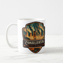 Caneca De Café Charleston, Virgínia Ocidental | Vintage