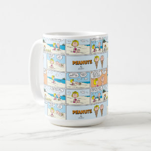 Caneca De Café Charlie Brown & Sally Sorvete Na Praia