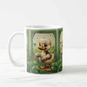 Caneca De Café Charme Celta: Amarrando Em Duckling Roupas De Quat