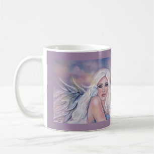 Caneca De Café Charmeine Heavenly angel art por Renee Lavoie