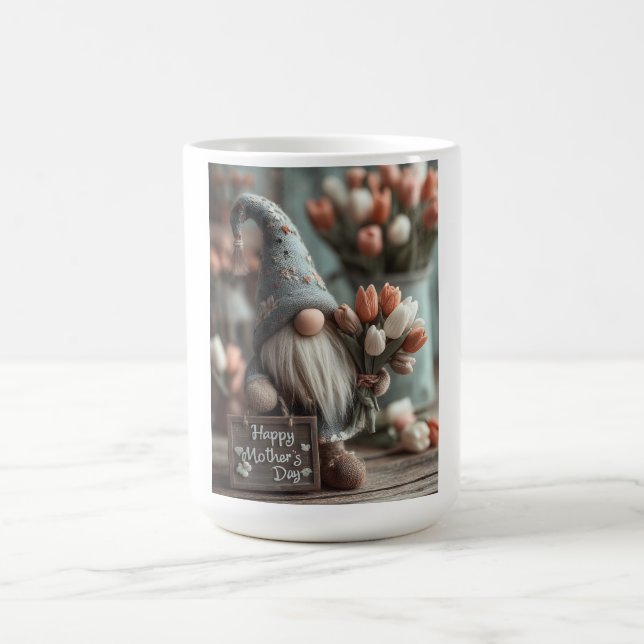 Caneca De Café Charming Gnome segurando um sinal de "Dia de as mã (Centro)