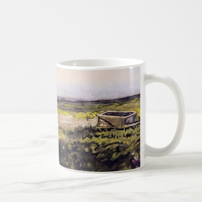 Caneca De Café Charneca com Carrinho de Mão por Vincent van Gogh (Direita)