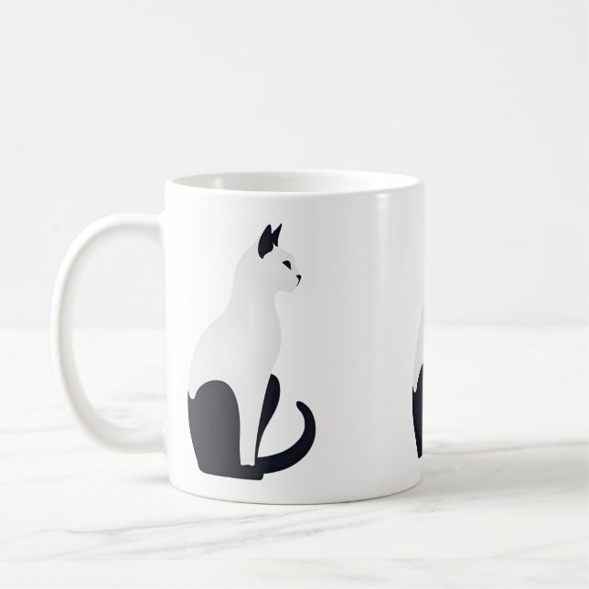 Caneca De Café chat élégant (Esquerda)