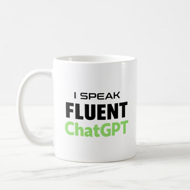Caneca De Café ChatGPT Divertido (Esquerda)