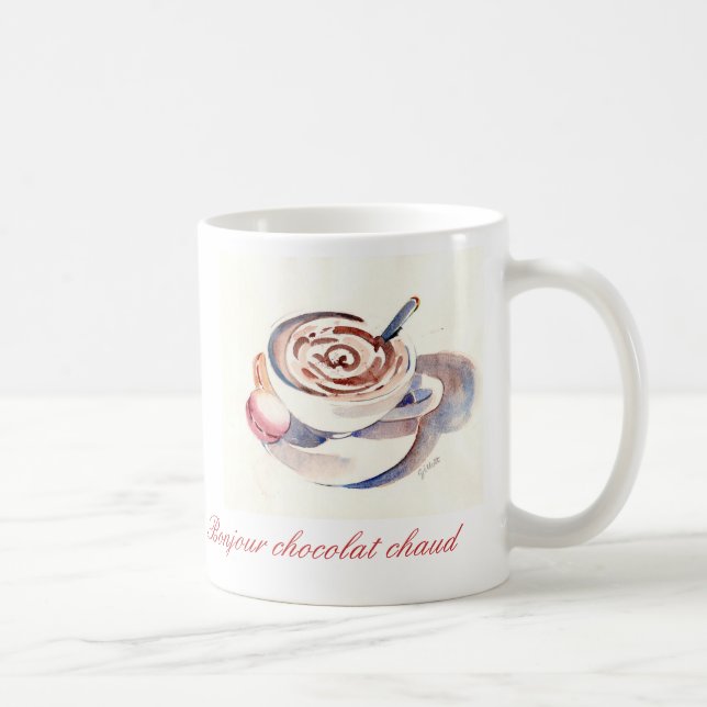 Caneca De Café Chaud do chocolat de Bonjour (Direita)