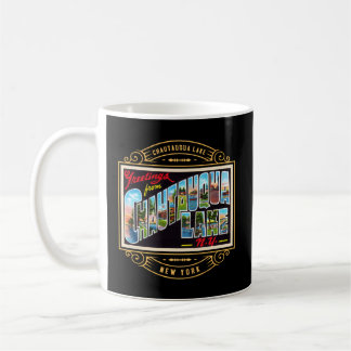 Caneca De Café Chautauqua Lake New York Ny - Letra grande