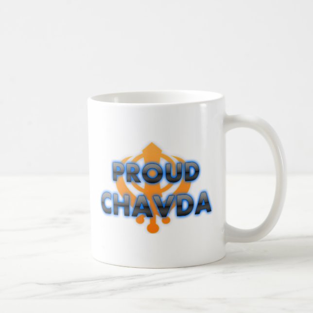 Caneca De Café Chavda orgulhoso, orgulho de Chavda (Direita)
