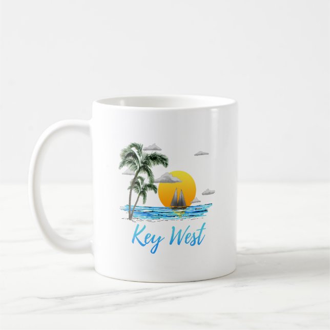 Caneca De Café Chave Costeira West Sailset (Esquerda)
