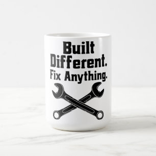 Caneca De Café Chave de Mecânico Construída Diferente Conserta Qu