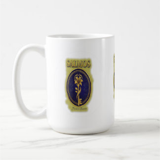 Caneca De Café Chave Dourada Mística & Bloom: Design de Logo Eleg