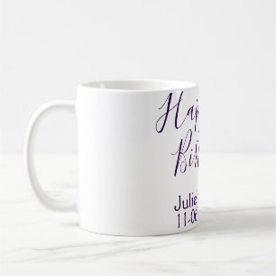 Caneca De Café Chaveiro de data de aniversário de 21 anos feliz r