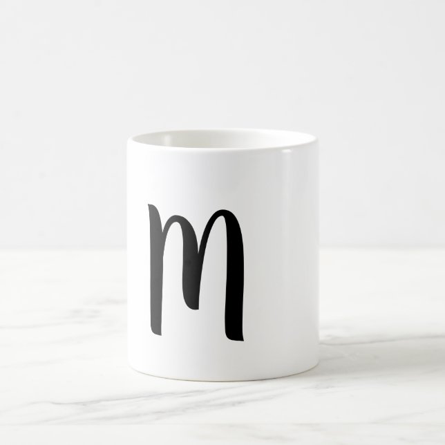 CANECA DE CAFÉ CHAVEIRO DE ELEGANTE MONOGRAMA MÍNIMO SIMPLES (Centro)