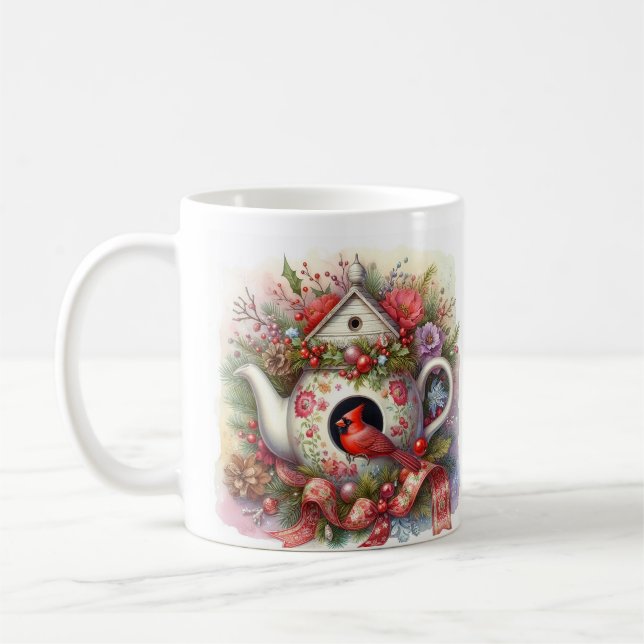 Caneca De Café Chávena Casa de Pássaros Cardeal 2 (Esquerda)