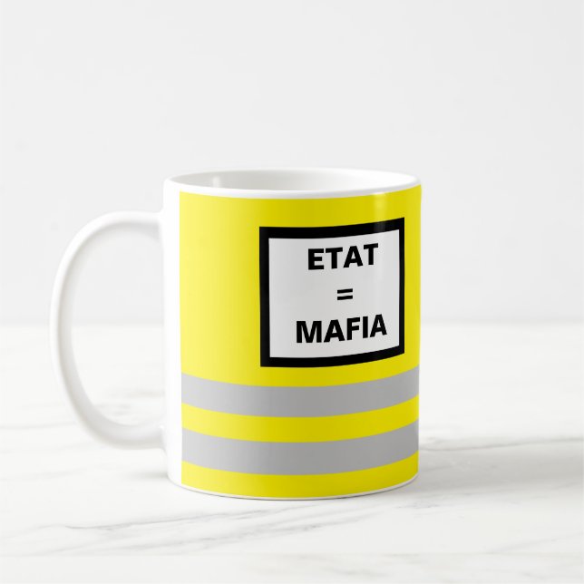 Caneca De Café Chávena Casaco Amarelo Estado = Máfia (Esquerda)