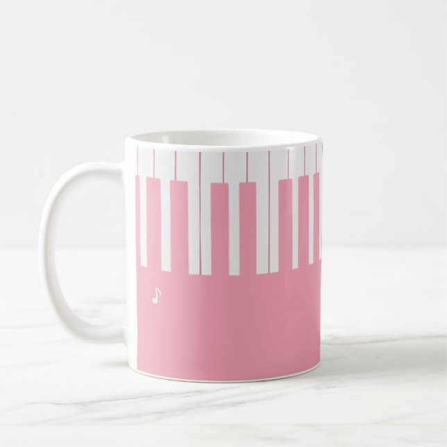 Caneca De Café Chaves de piano elegantes e personalizadas (Esquerda)