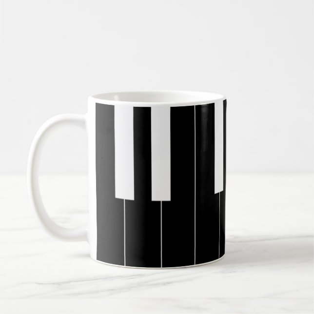 Caneca De Café Chaves de Piano Invertidas (Esquerda)