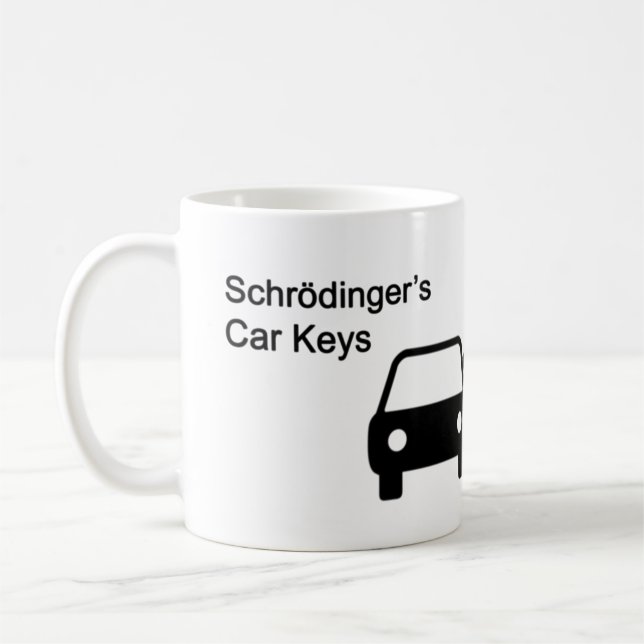 Caneca De Café Chaves do carro de Schrodinger (Esquerda)