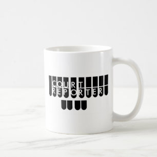 Caneca De Café Chaves do Tribunal de Contas preto branco
