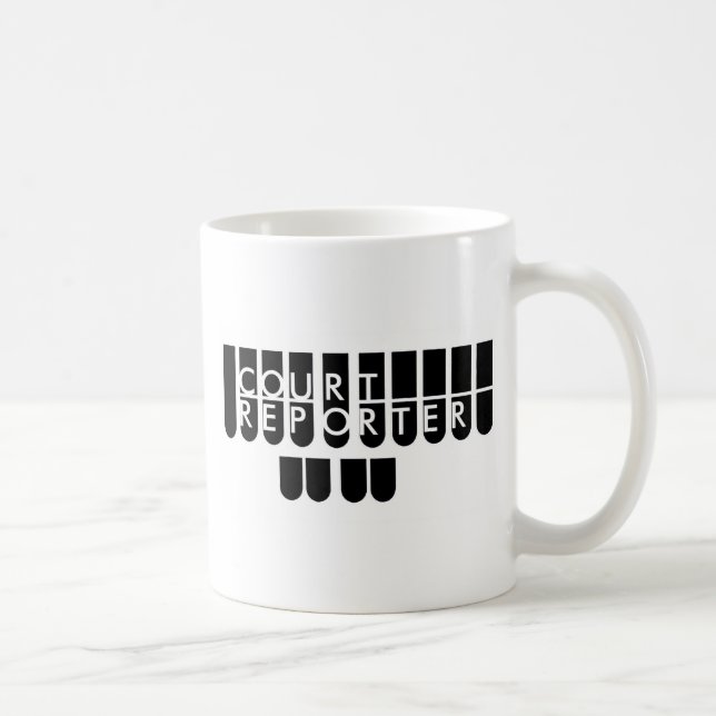 Caneca De Café Chaves do Tribunal de Contas preto branco (Direita)