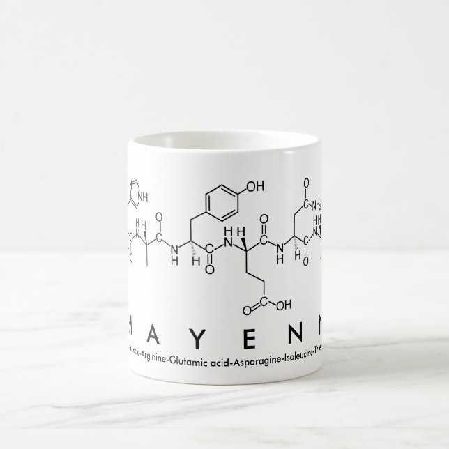 Caneca De Café Chayenna peptide name mug (Centro)