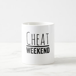 Caneca De Café Cheat Weekend - Engraçados Gym Sayings