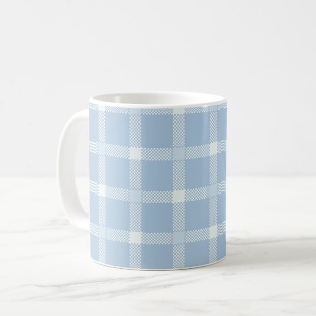 Caneca De Café Checkerboard blue - País francês (Frente Esquerda)