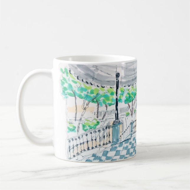 Caneca De Café Checkerboard Kiosk Park View (Esquerda)