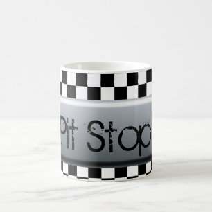 Caneca De Café Checkered Flag Pit Stop