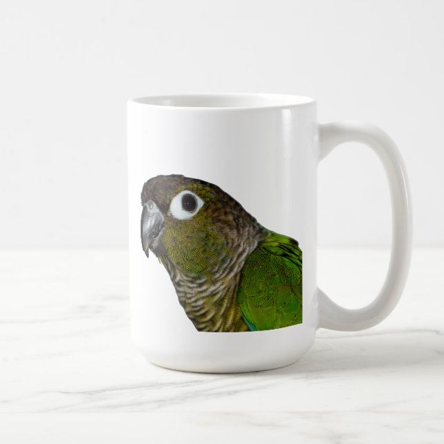 Caneca De Café Cheeked verde Conure (Direita)
