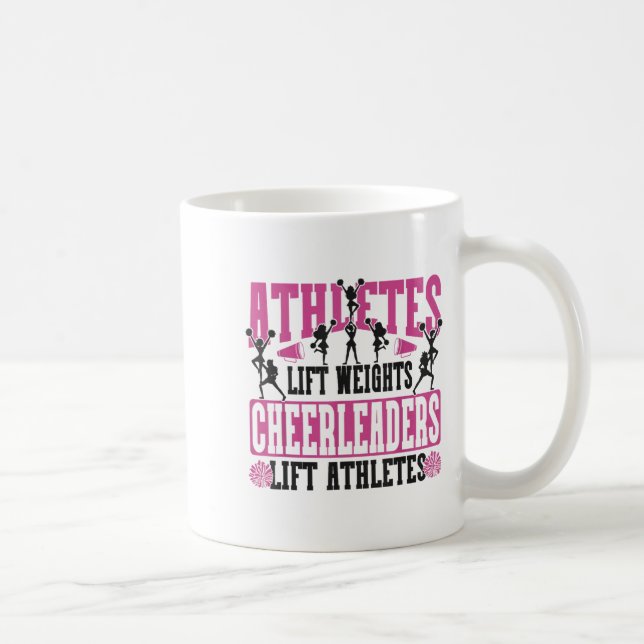 Caneca De Café Cheer Cheerleading Athletes Lift Weights Cheerlead (Direita)
