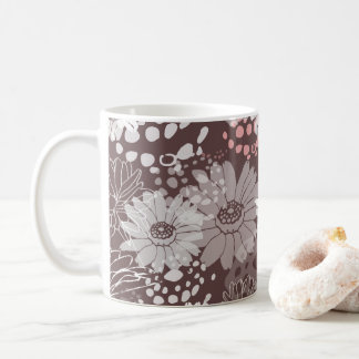 Caneca De Café Cheerful chocolate Bohemian floral mug