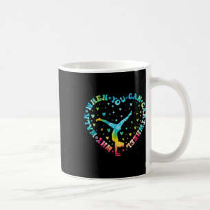 Caneca De Café Cheerleader de ginástica de roda cardíaca Tie dye