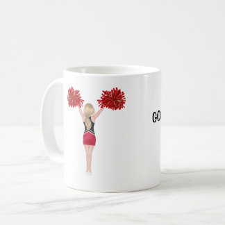 Caneca De Café Cheerleader personalizado (cabelo louro)