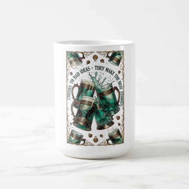 Caneca De Café Cheers to Bad Ideas Tankards Graphic Tee (Centro)