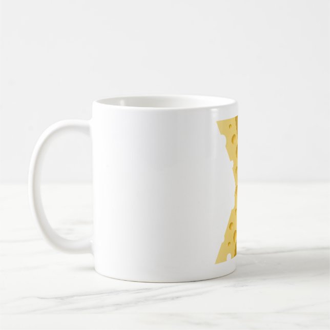 Caneca De Café Cheese Letter X Typography (Esquerda)