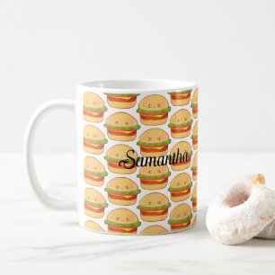 Caneca De Café Cheeseburger Gato