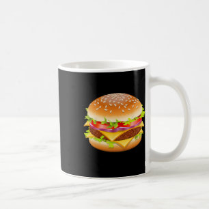 Caneca De Café Cheeseburger Hamburger Burger Comida Engraçado Hal