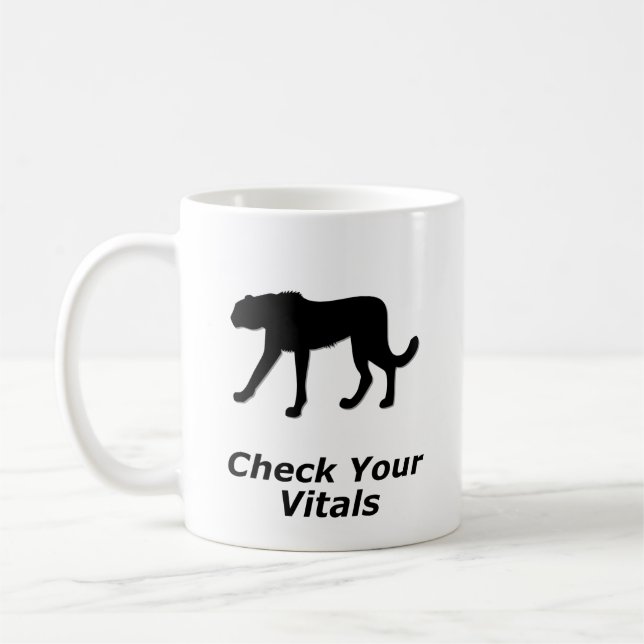 Caneca De Café Cheetah Cheetah Cheque seus hospitais (Esquerda)
